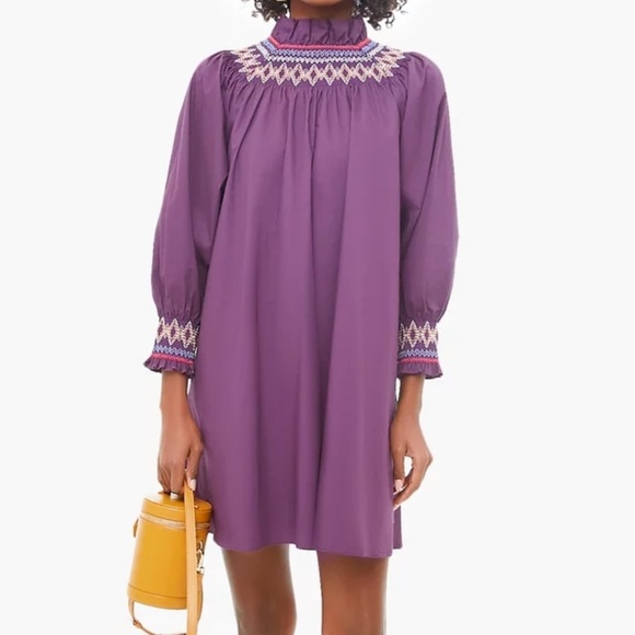 Tuckernuck Plum Smocked Wrenley Dress Size XXS NWOT - Picture 1 of 8
